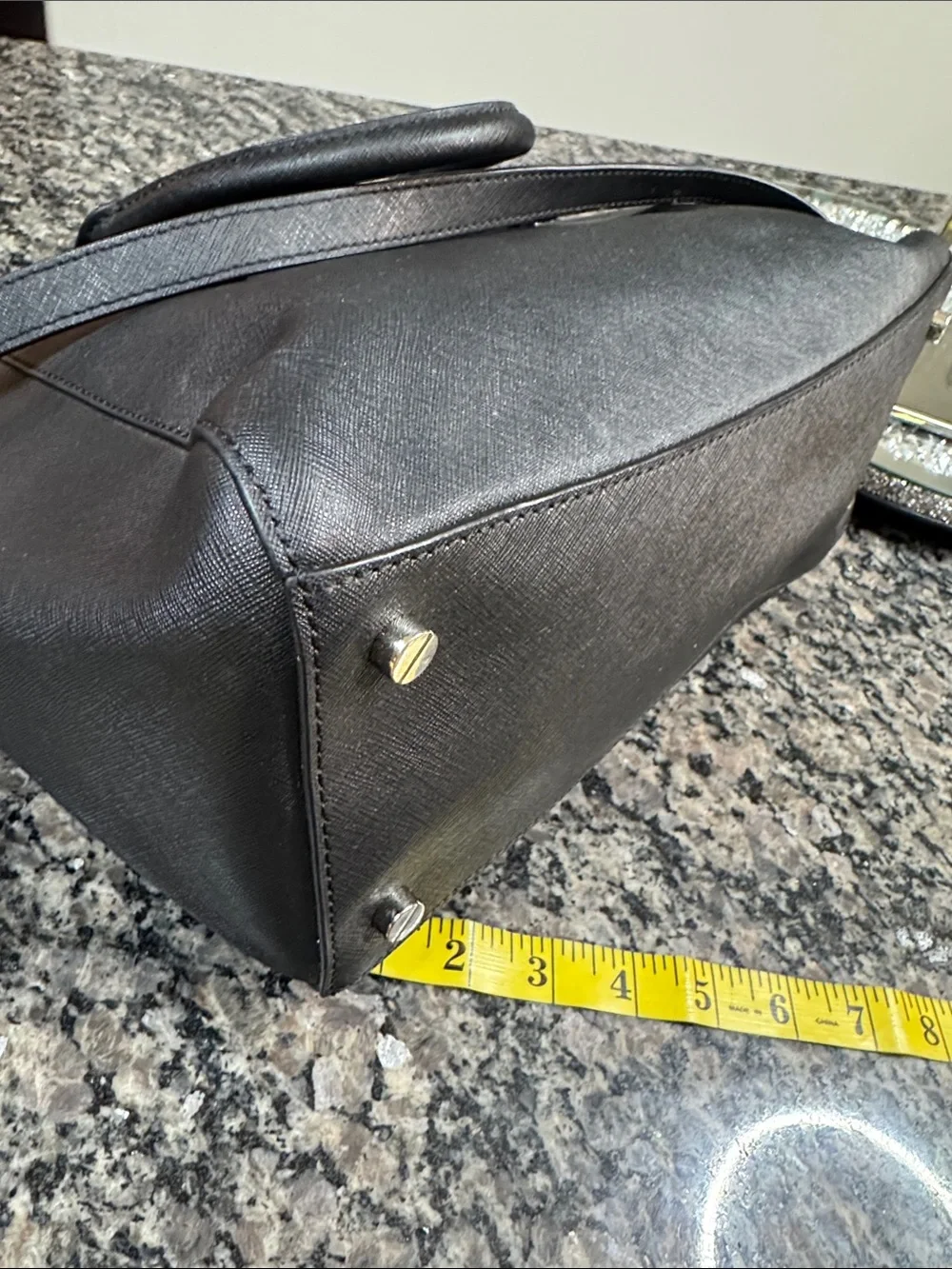 Michael Kors Black Saffiano Satchel Bag EUC